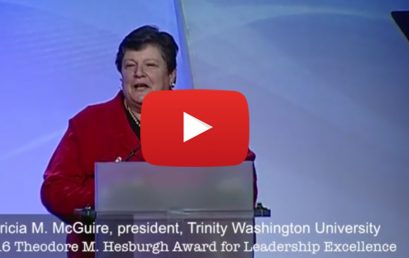 President Patricia McGuire TIAA Institute Hesburgh Award Acceptance Remarks