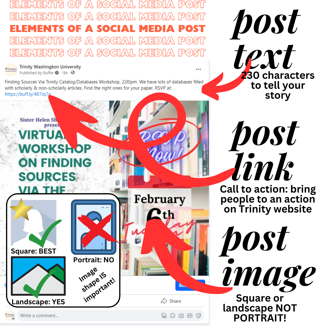 Elements of a social media post.