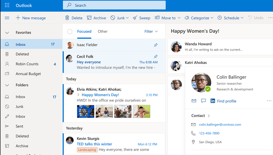 Screenshot of example profile photos