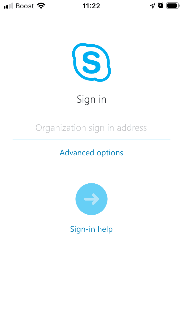 skype for business sign in address