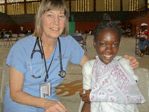 Carol Kuhn in Haiti