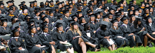 2009 Graduates await their diplomas.