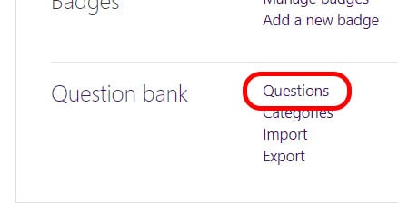 Question Bank - Questions Tab