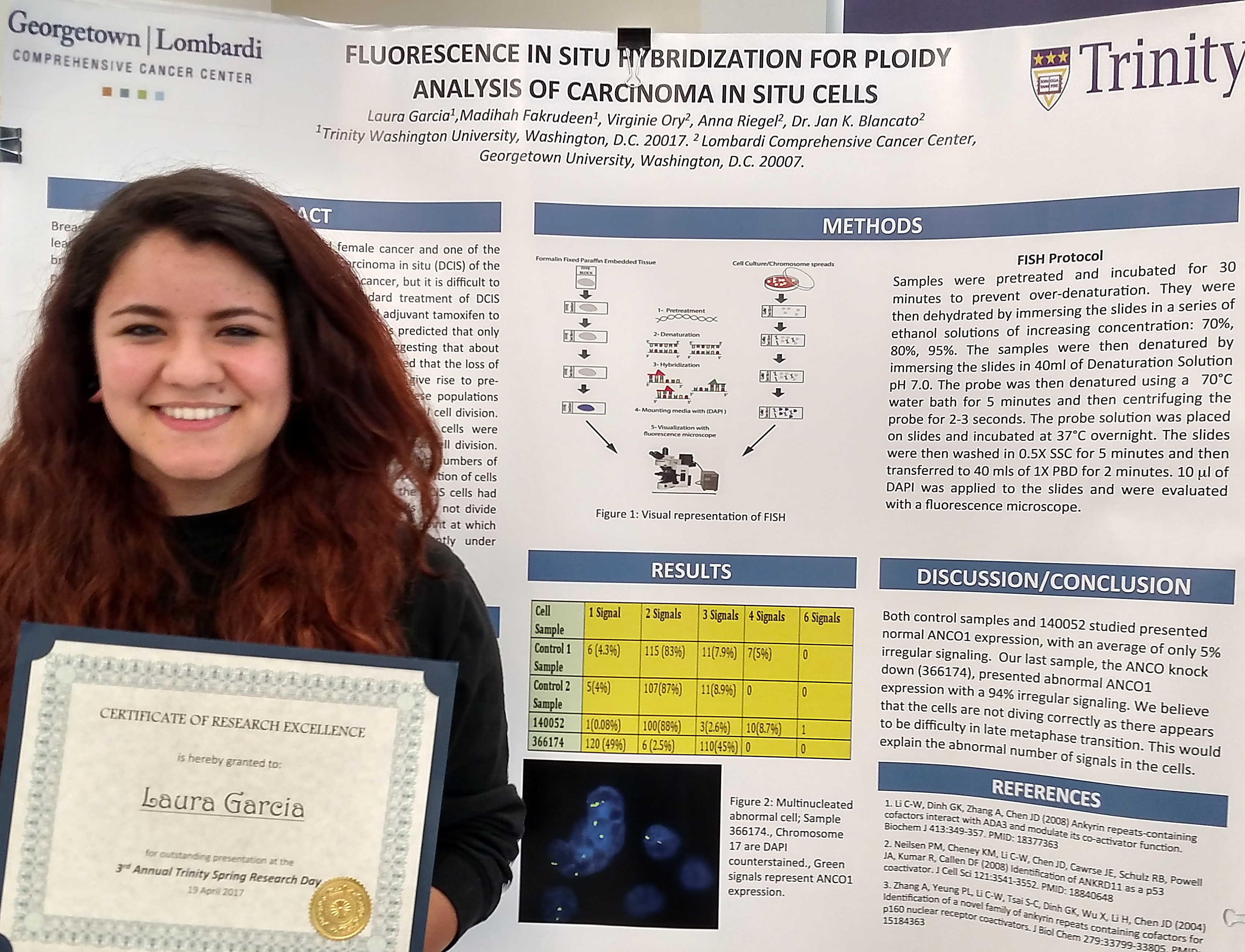 Laura Garcia presents her science poster