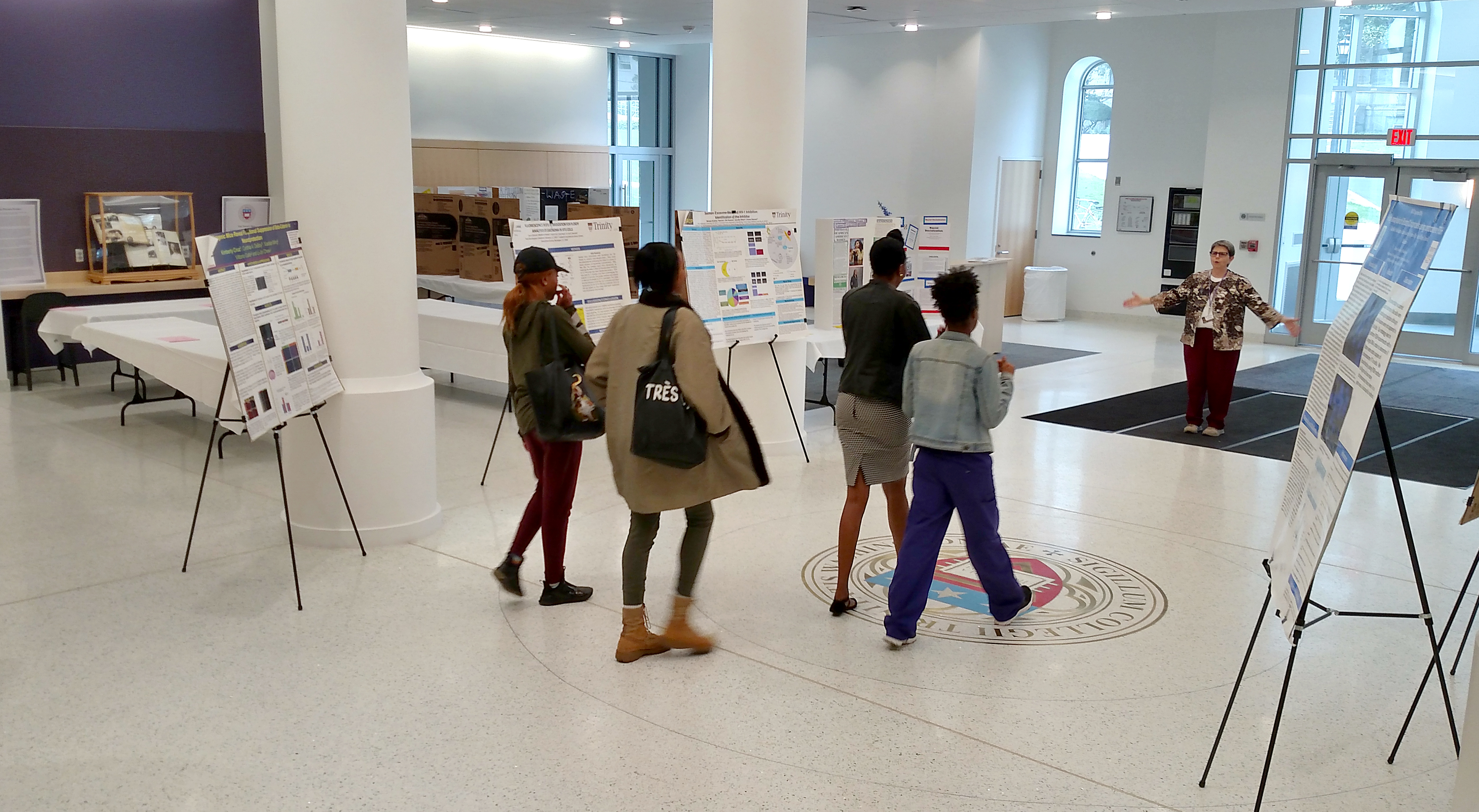 Students and faculty in Payden lobby