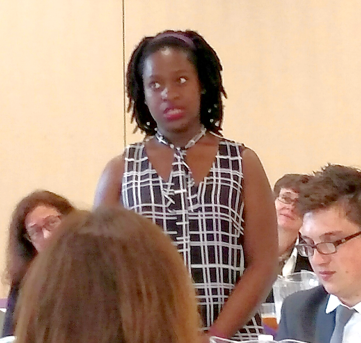 Laetitia speaks to board of trustees