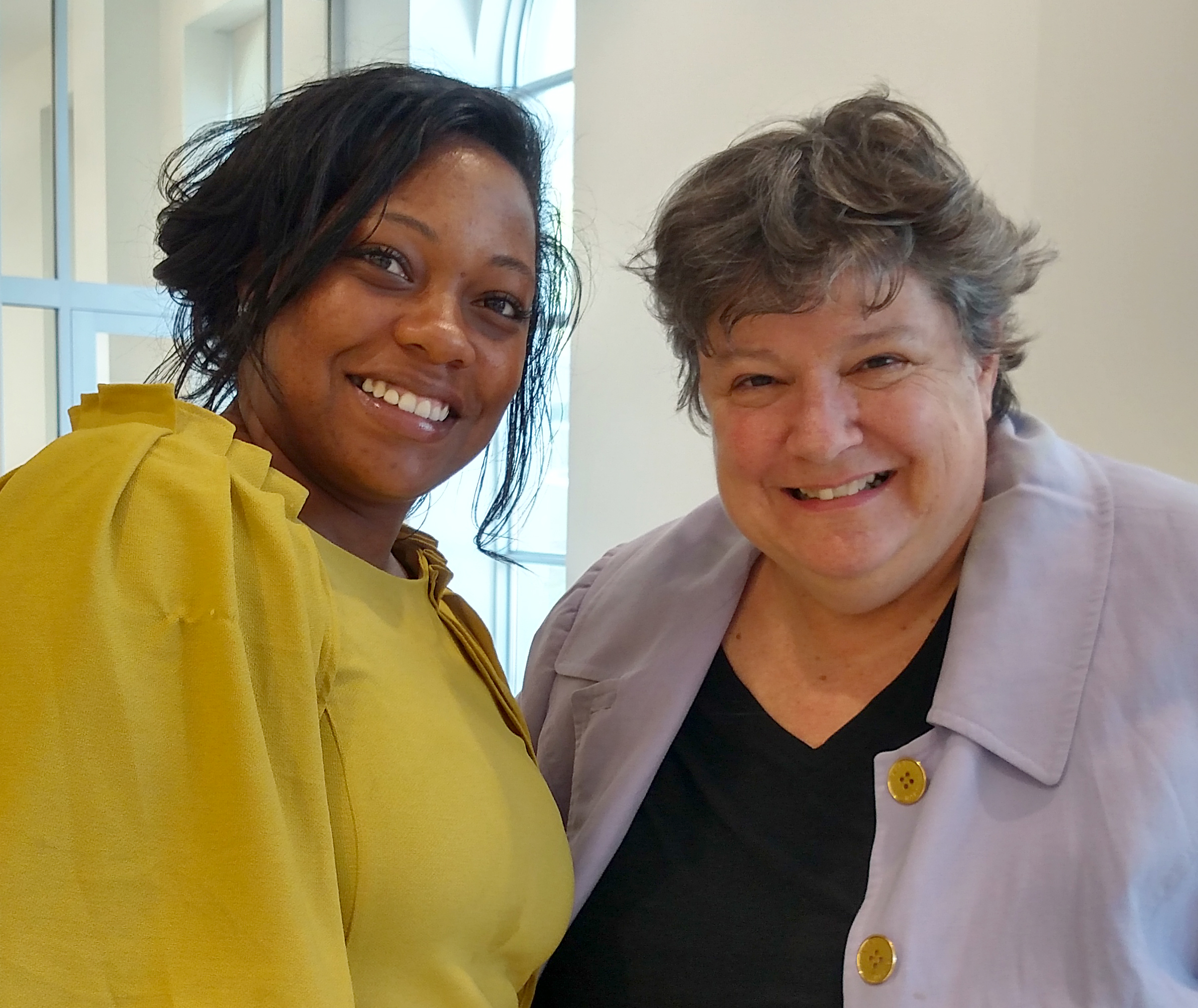 President McGuire and Chavonne Streeter at rehearsal