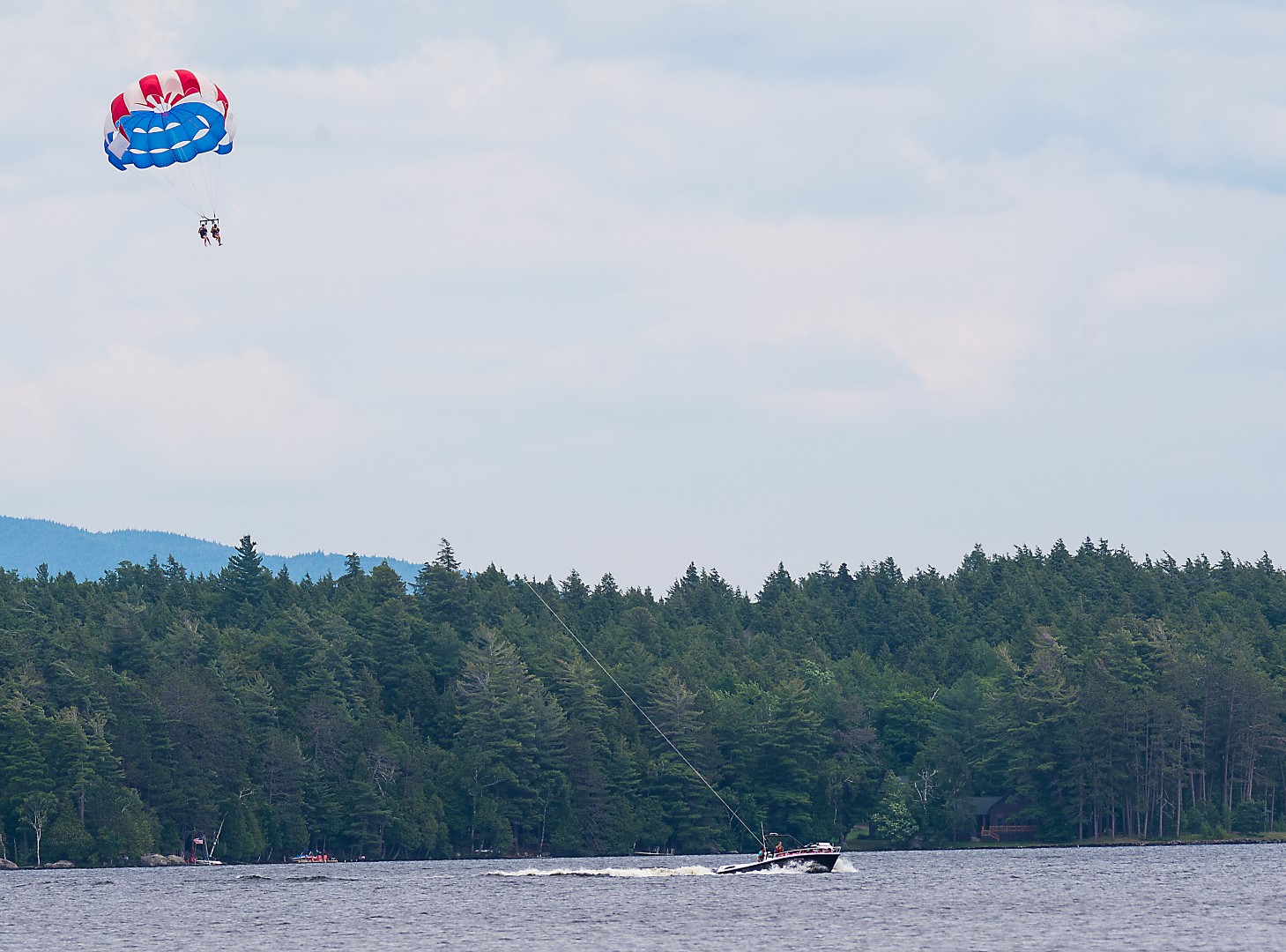 parasailing on Saranac Lake
