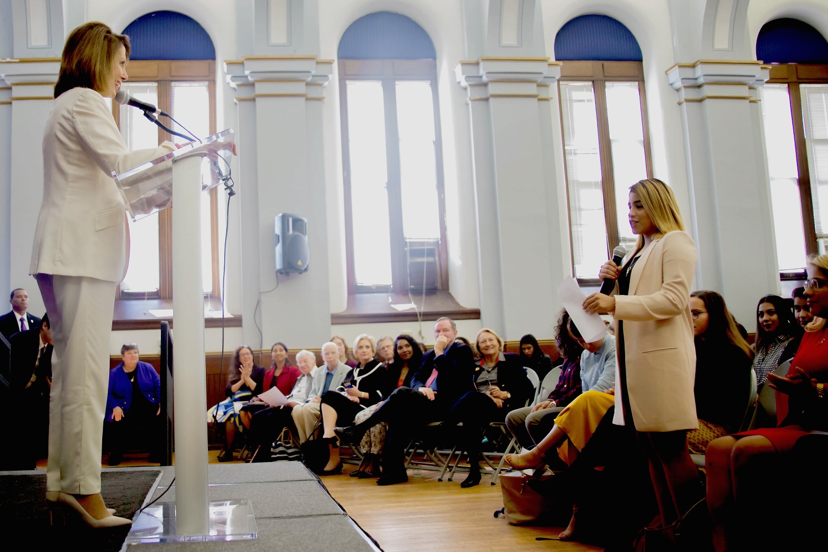 Pelosi speaks to audience