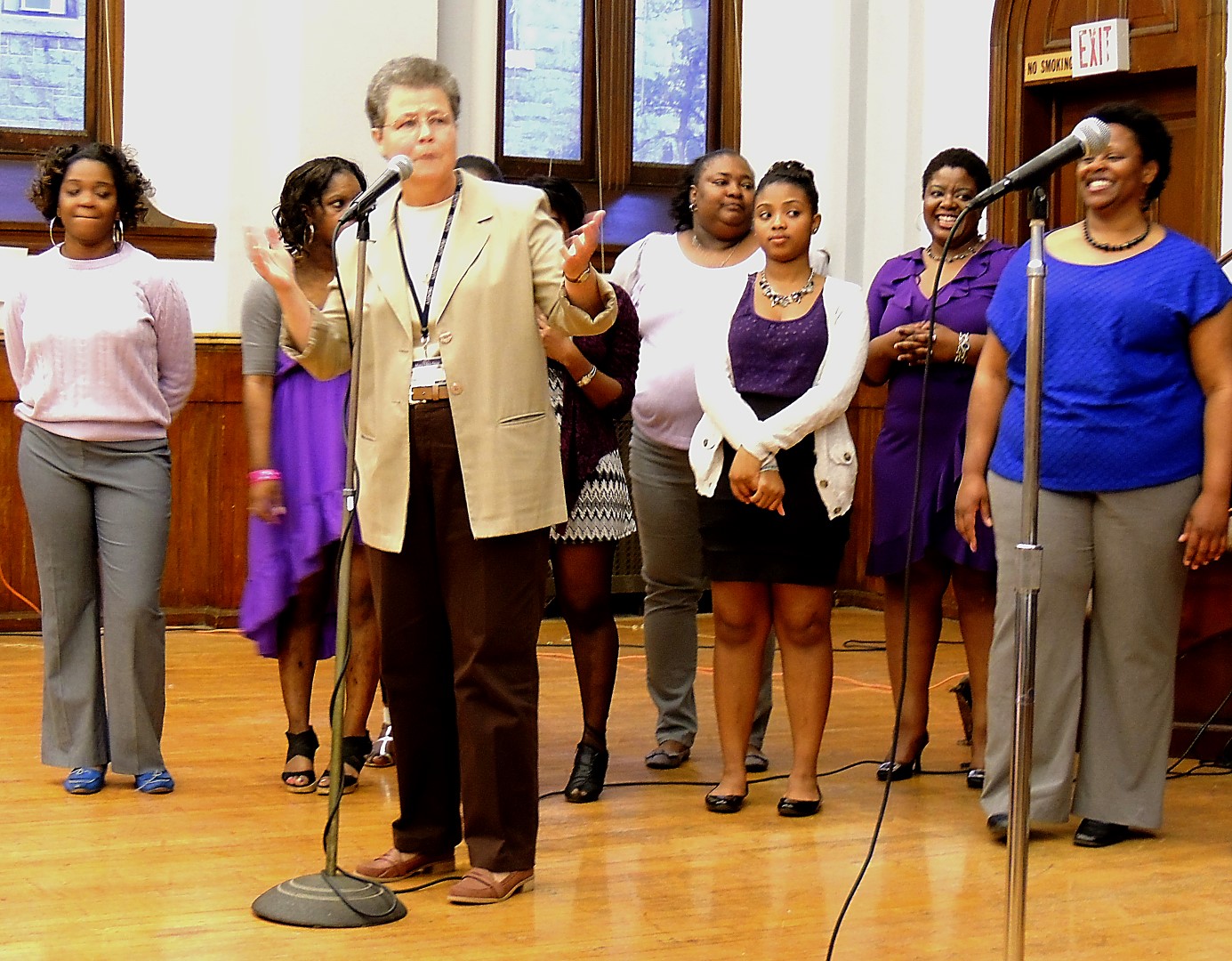 Sr. Mary Ellen with Gospel Choir