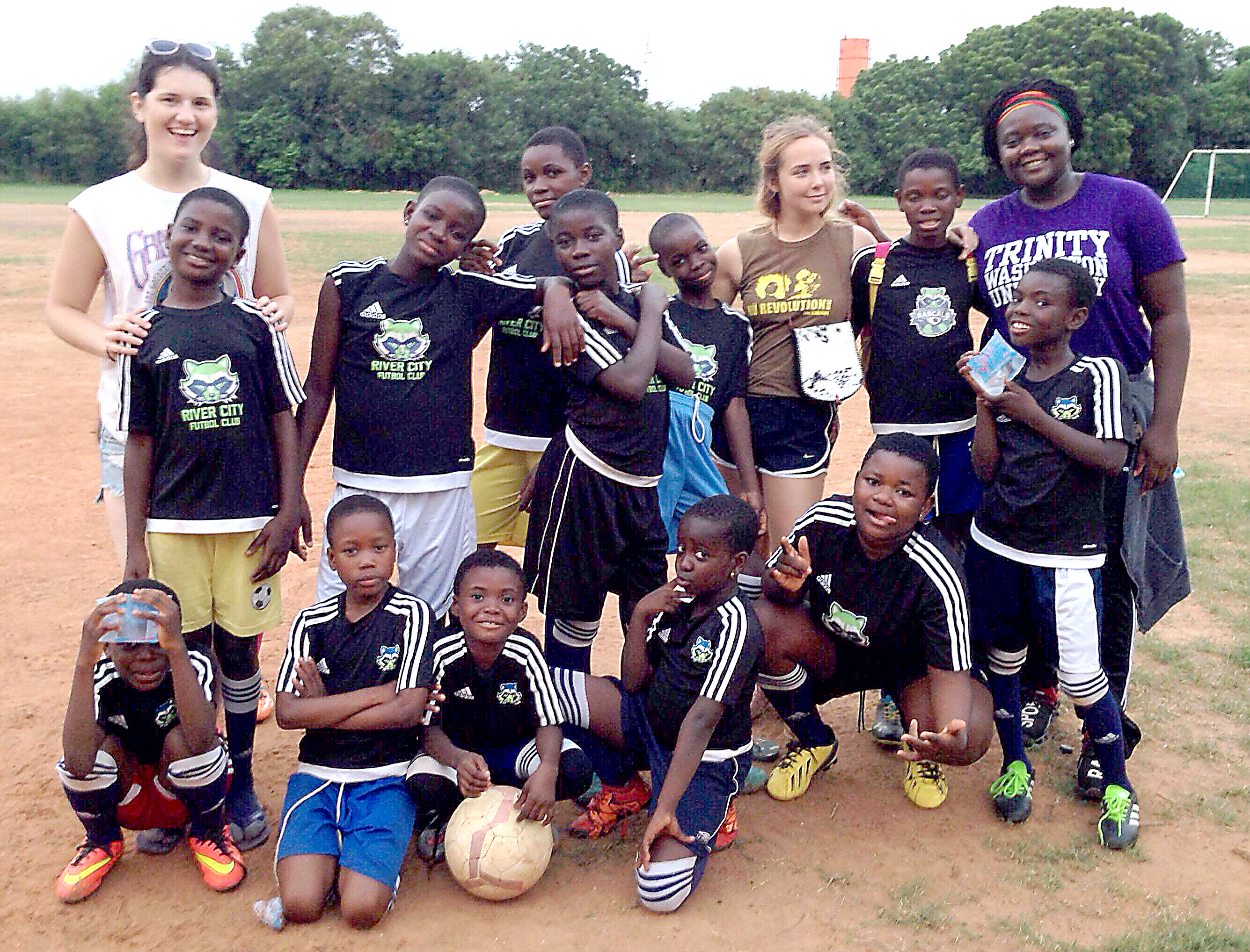 Audrey and Ghanian children