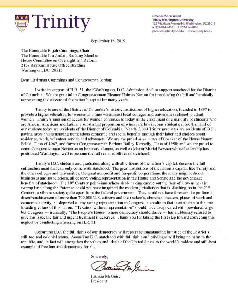 Mcguire letter to congress