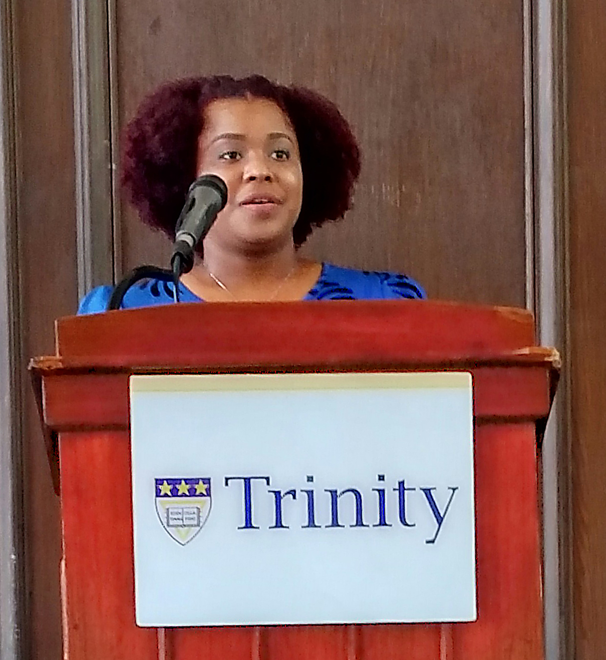 Joseline Araujo at senior luncheon