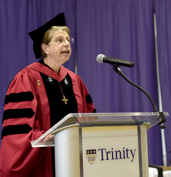 Sr. Pat O'Brien speaks