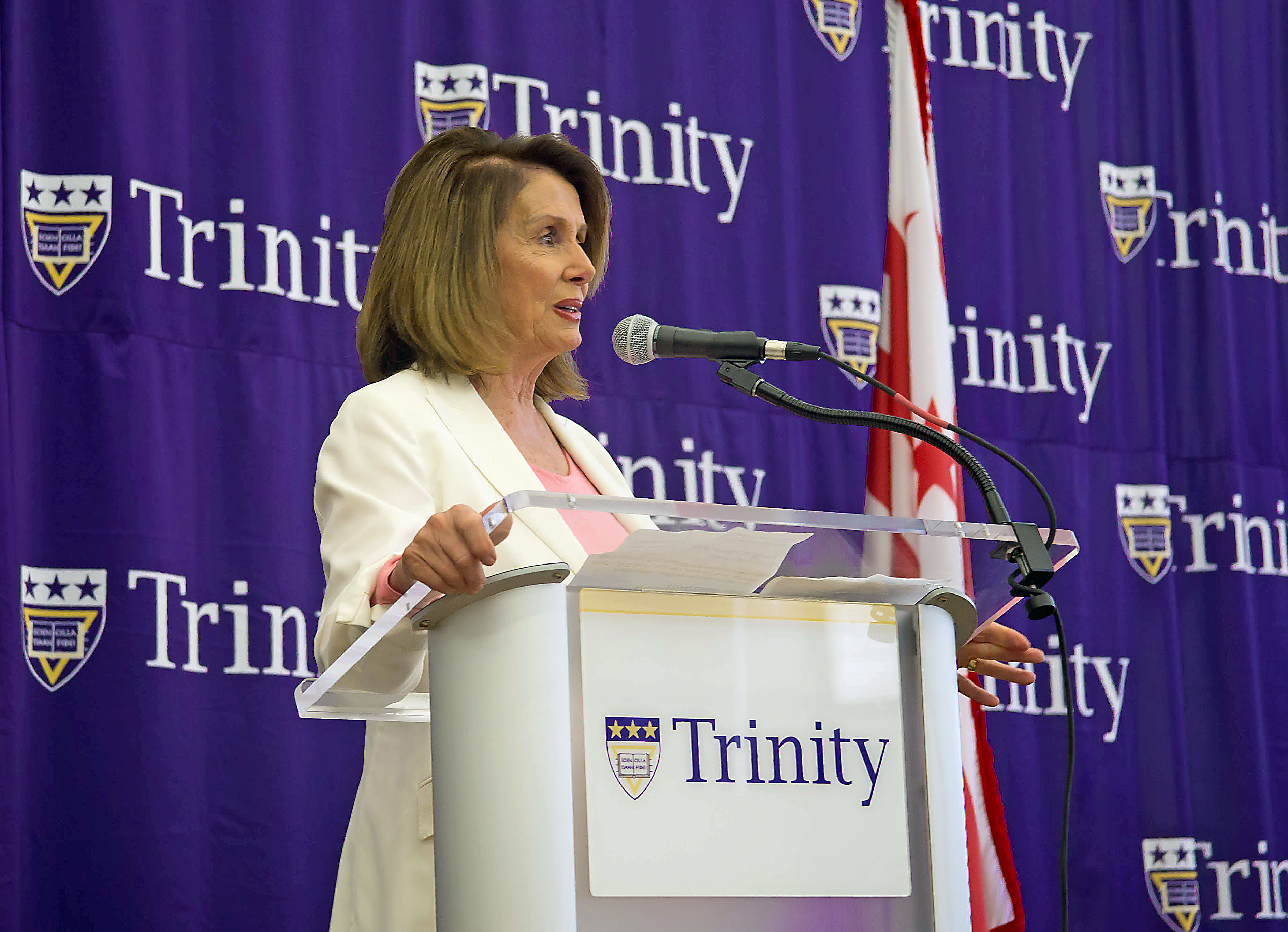 Nancy Pelosi at symposium